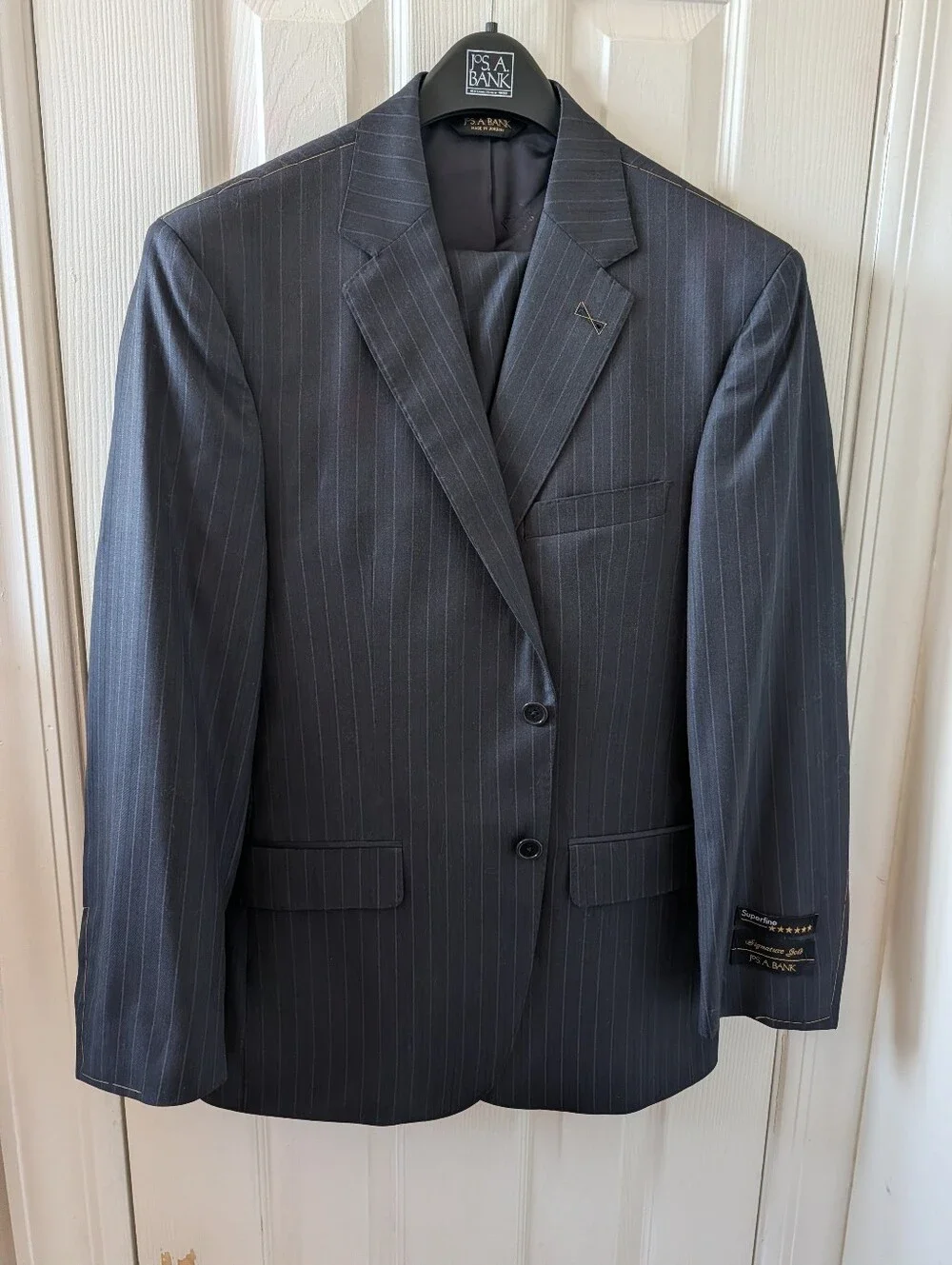 Jos. A. Bank Charcoal Pinstripe Suit Jacket